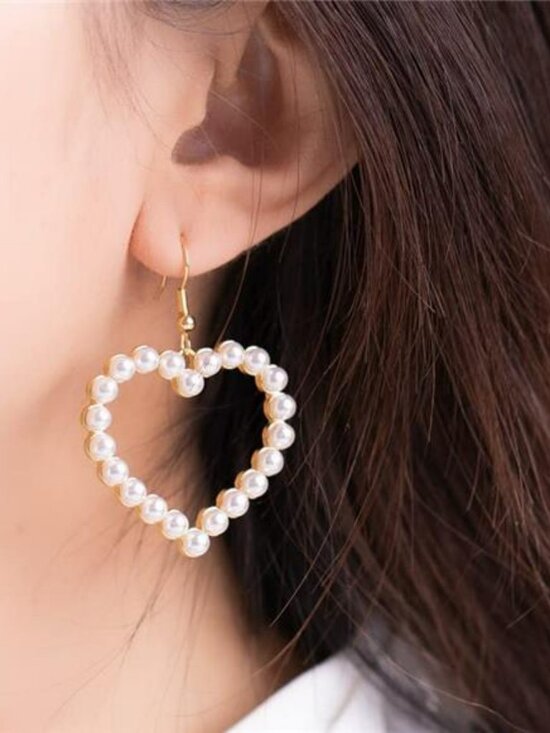 Jewelry - 14k Gold/Silver Plated Pearl Drop Dangle Earrings for Women Long Chain Tassel